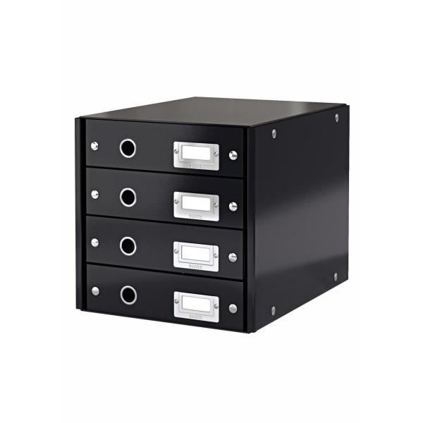 Leitz Armoire à tiroirs WOW Noir 4 tiroirs