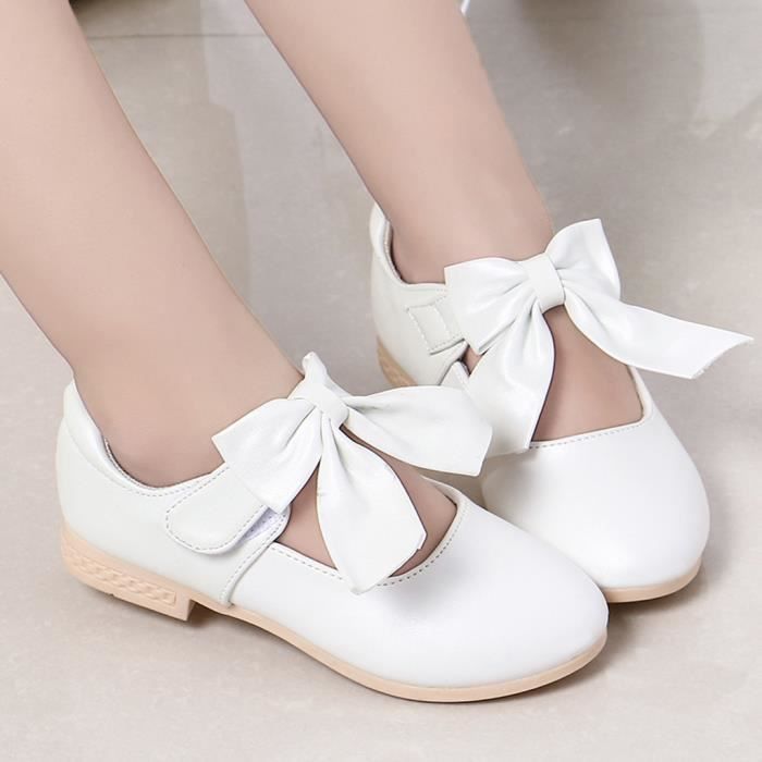 Tout-petits enfants enfants bébé filles en cuir bowknot simple princesse chaussures sandalesBeauty1989
