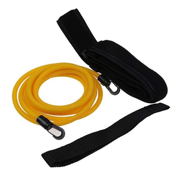 Résistance Ceinture Natation Réglable Formation Adulte Enfants Exerciseur Laisse 300*0.9*0.9Cm - Jaune