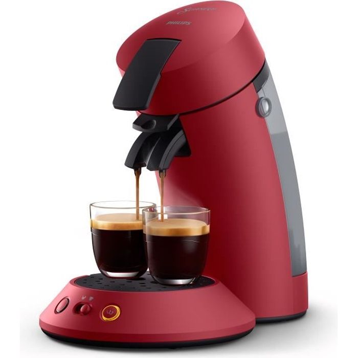 Machine à café à dosettes PHILIPS Senseo Original Plus CSA210/91 - Rouge