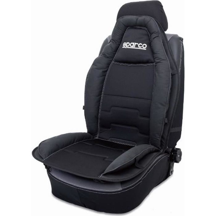 SPARCO Couvre siège Universel - Dossier ergonomique respirant - Rembourré