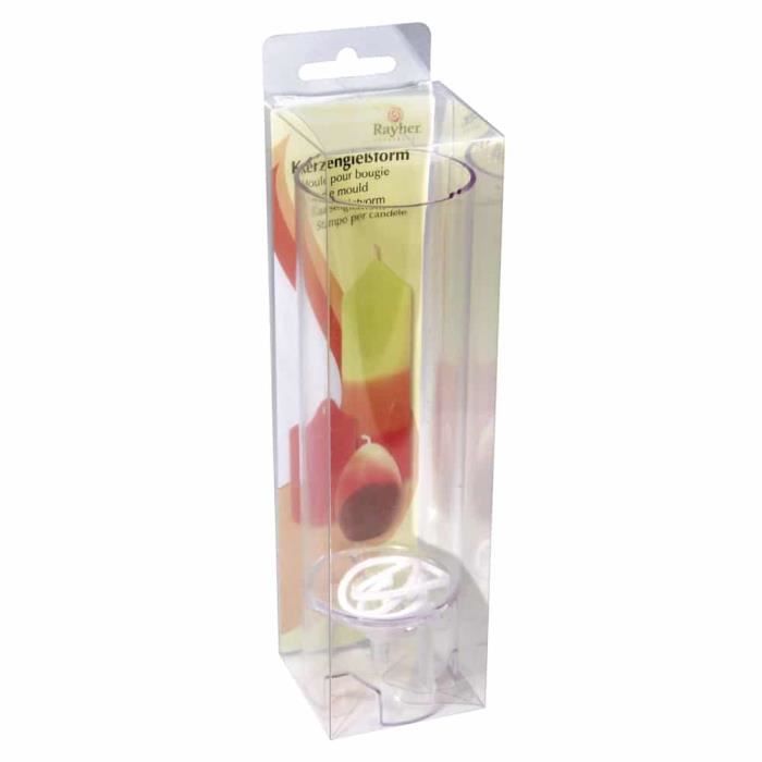 Moule à bougie Cylindrique H12 cm Ø 4 cm - Rayher Incolore