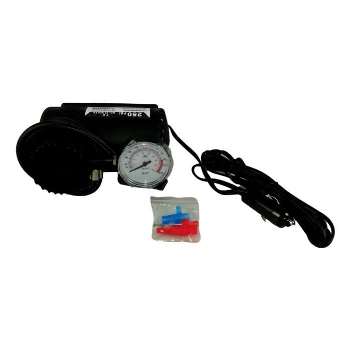 Mini Compresseur d'Air 12V Gonfleur Pneu Voiture Vélo Matelas Gonflable 250psi