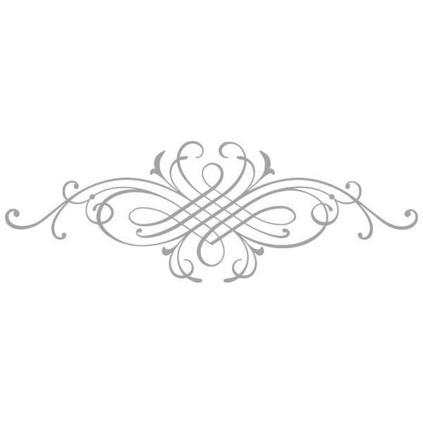Sticker Décoration Ornement Design, Tête de Lit, Porte... (40x116 cm) GRIS ORN010