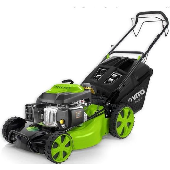 Tondeuse thermique VITO - 6,5 CV 200Cm3 Moteur OHV - 4 Temps - 3 hauteurs de coupe - bac 70L