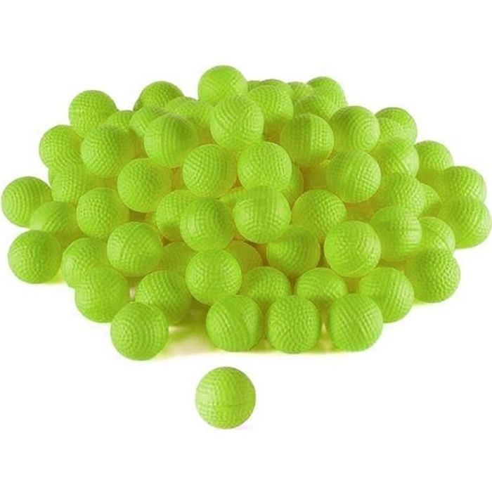 Glife01373-Lot de 100 balles en EVA pour pistolets Nerf Rival Zeus, Apollo, Khaos, Atlas et Artemis 2.2cm Vert