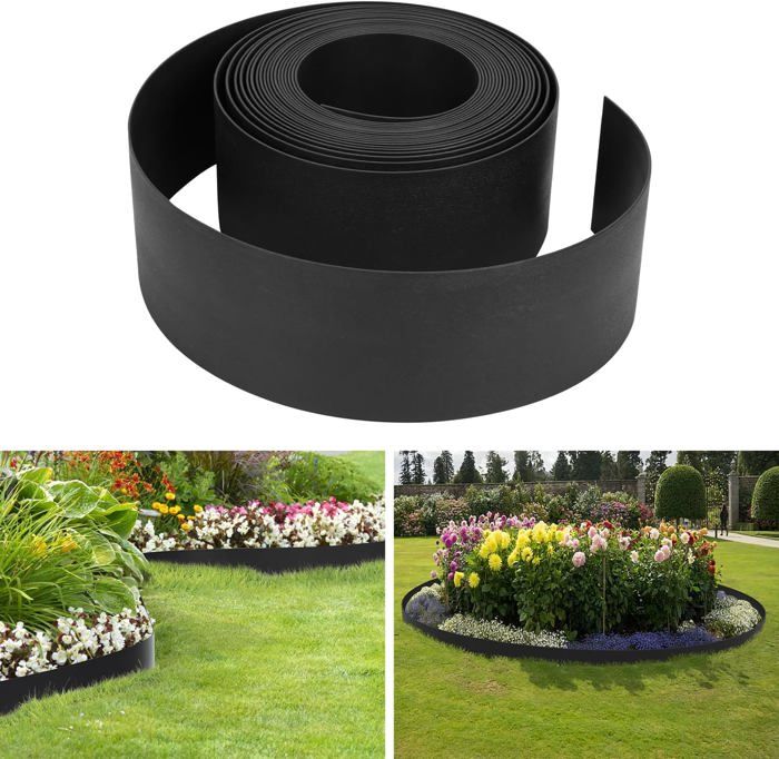 Randaco Bordure De Tondeuse En Plastique Gris Longueur 50 M, Hauteur 14