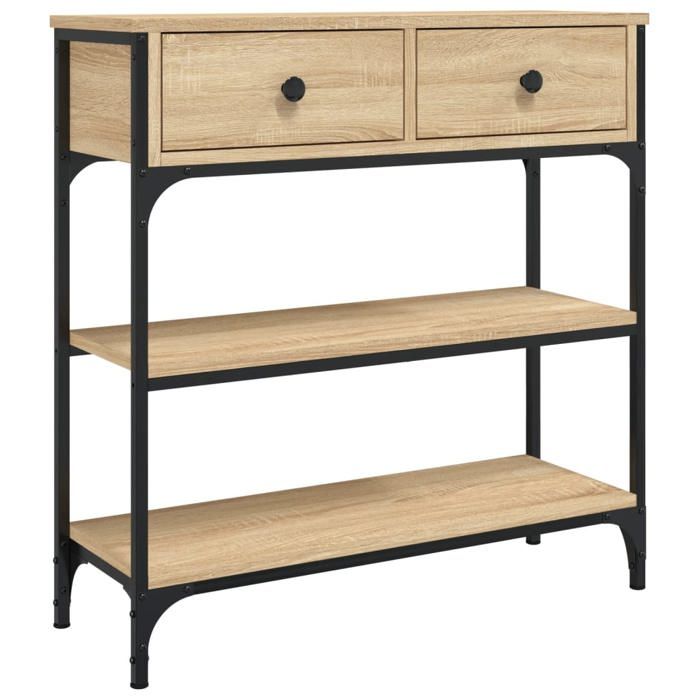 Table console - UMR - chêne sonoma - 725x25x75 cm - bois dingénierie LL236330