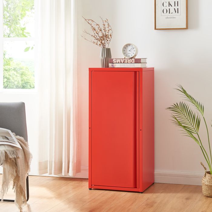 Armoire métallique Burlöv acier 88 x 40 x 35 cm rouge