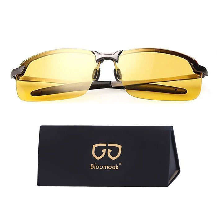 Lunettes De Conduite Nocturne Polarisées – Anti-éblouissement, UV400, Verres Jaunes – Pour Hommes Et Femmes, Idéales Pour La Nuit, La Marche Et Le Vélo