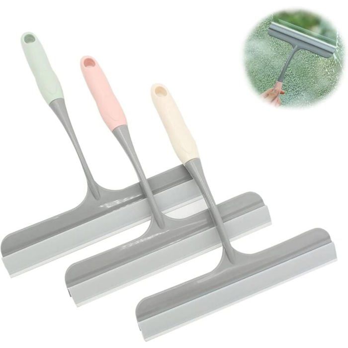 Wobestod Lot De 2 Mini Raclette Pour Fenêtre Et Douche En Silicone Avec Crochets - Essuie Vitres Pratique