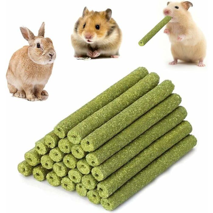 Jouets À Mâcher Pour Lapins 30 Bâtons De Foin Naturel Petits Animaux Bâtonnets Molaires Dents À Mâcher Pour Lapins Lime