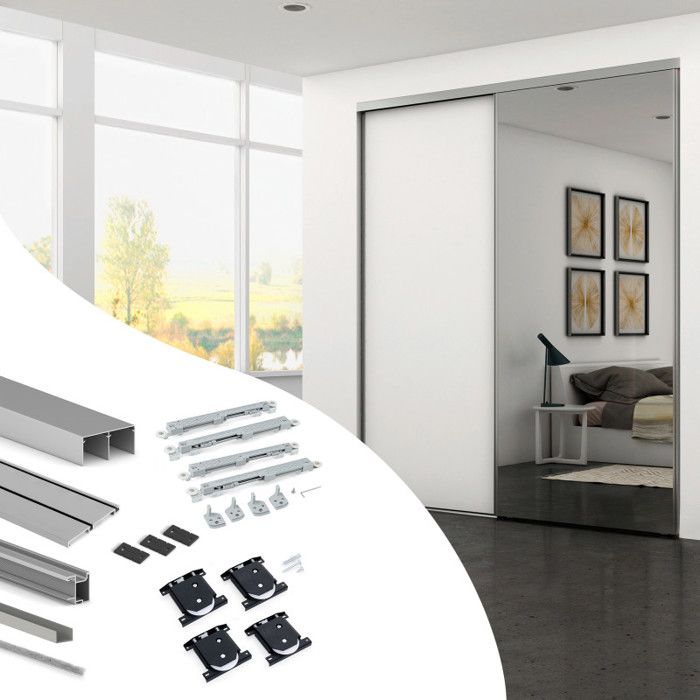 Kit porte de placard EMUCA 6015562 coulissant Kit porte de placard EMUCA 6015562 coulissant