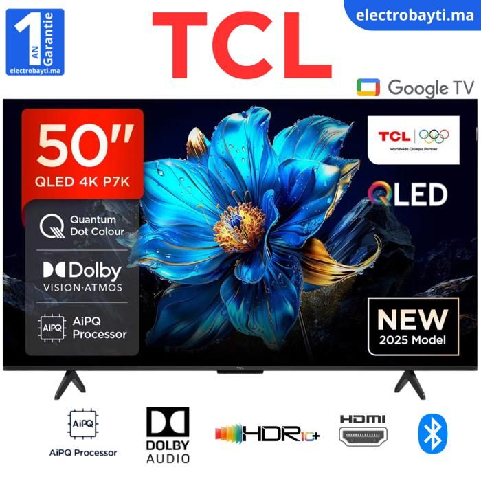 TV QLED 50 TCL P7K 4K UHD Dolby Vision Google TV