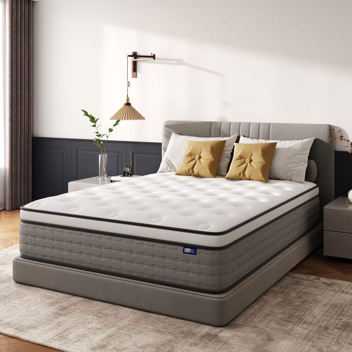BedStory Matelas 160x200 cm à Ressorts Très épais 30 cmMousse à Mémoire de Forme Silencieux Antidérapant 7 Zones de Soutien