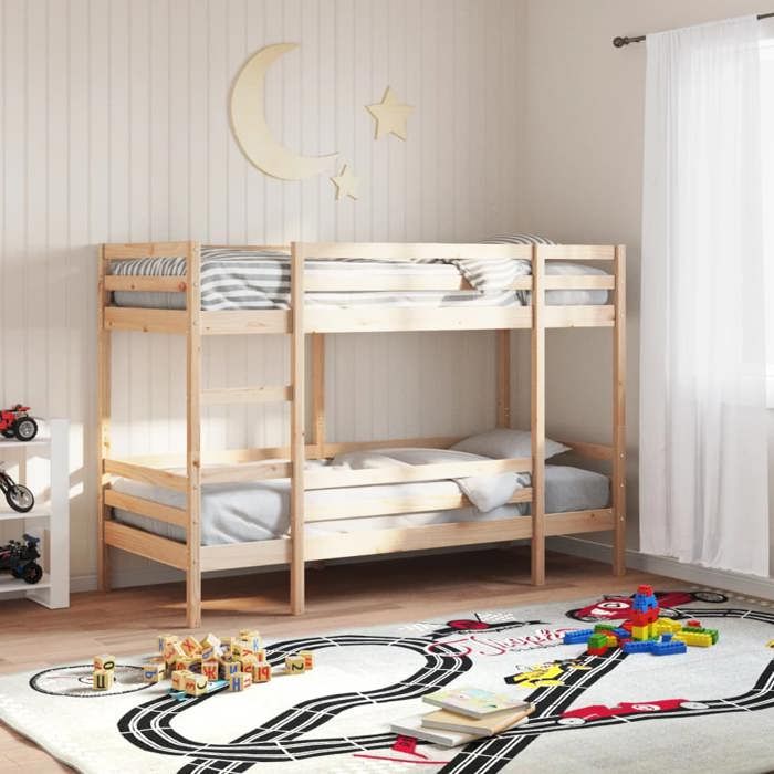 CHIC Lit adulte1 place - 90x190 cm Lit superposé 90x190 cm Bois de pin massif #Sara80833