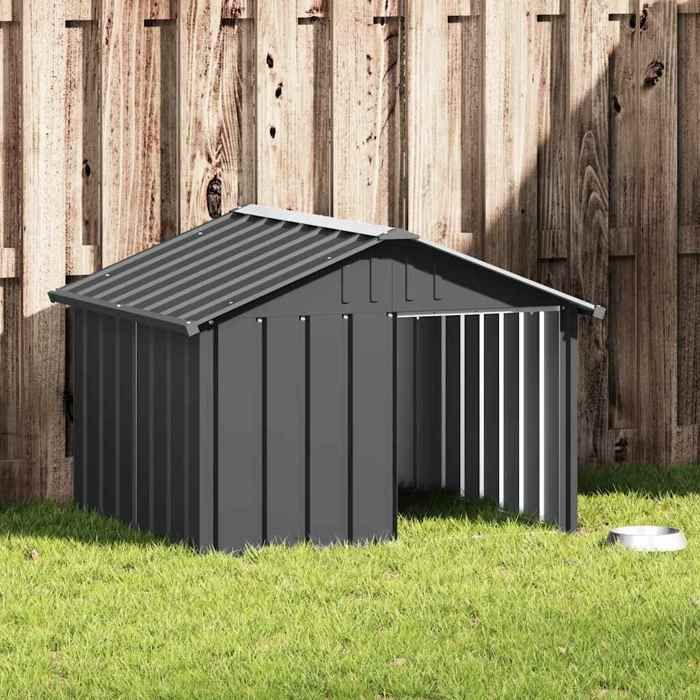 Niche pour chien Anthracite 116 5x103x81 5cm - Usage Intérieur/jardin - VIDAXL - design-classique Acier galvanisé EU25_X35800