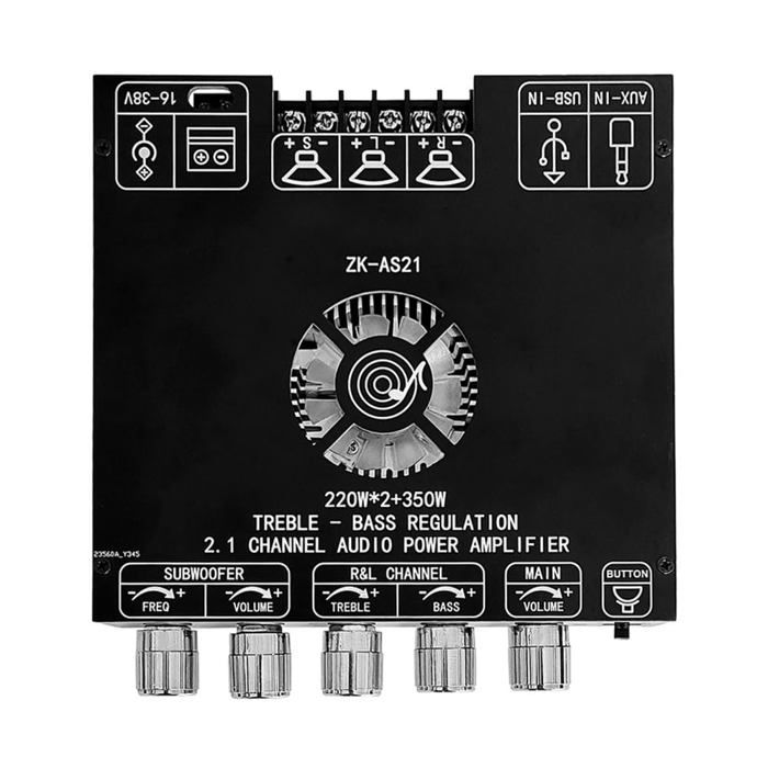 ZK-AS21 scheda amplificatore 220W * 2 + 350W 2.1 BT con Chip TPA3255 DC18V-36V a