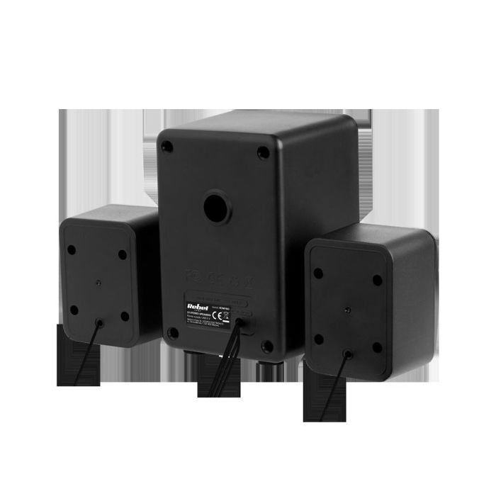 REBEL Enceinte bibliothèque 3 voies 11W RMS USB - Noir woofer pour basses profondes PC 2.1