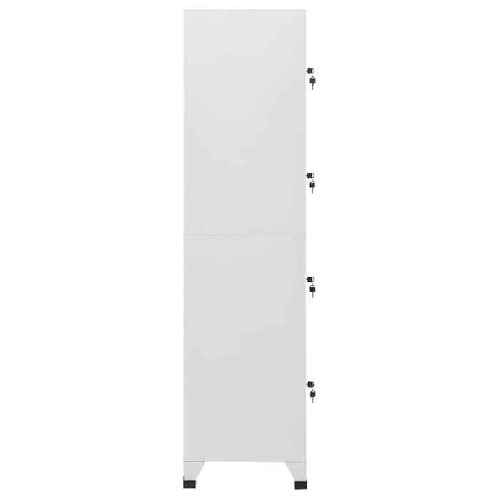 Moderne Armoire à casier BURKE meuble de bureau avec 4 compartiments 38x45x180 cm AA1605