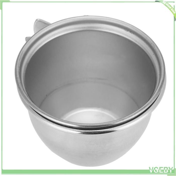 Tasse nourriture et eau pour oiseau - FAFEICY - VGEBY - Inox 7 5 cm - Anti-morsure - Amovible à vis