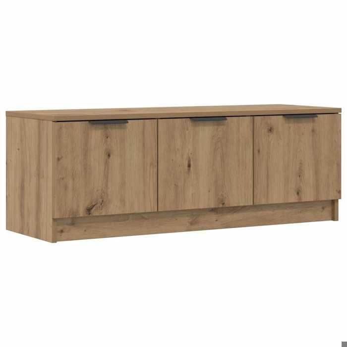 Armoire TV - vidaXL - bois dingénierie - chêne artisanal - 3 portes - 102x35x365 cm - grand espace - Capacité 60 kg kjm39c6216452