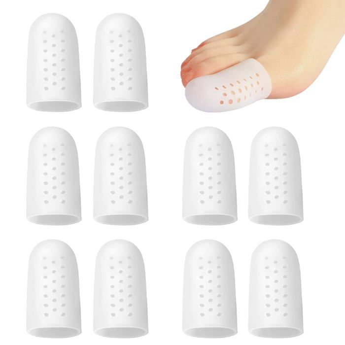 10 pièces Protection doigt de pied Protection gros orteil Protection Orteil Silicone Capuchons DOrteils Respirantes