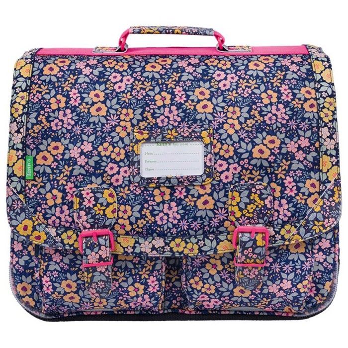 Cartable - TANNS - Elena - Bleu - Compatible cahiers 24 x 32 cm - Matière recyclée