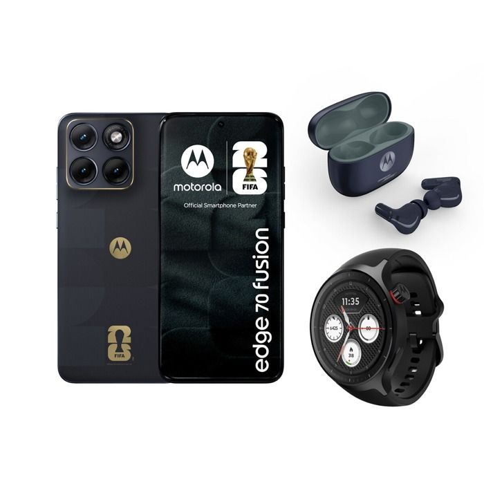 Pack Edge 70 Fusion 6.78 5G Double SIM Fifa Edition + Ecouteurs sans fil Motorola Moto Buds 2 Plus + Montre connectée Motorola Moto Watch - vue 4