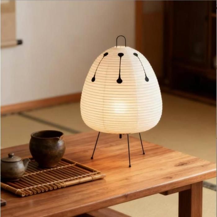 Lampe de Table Créative Japonaise en papier de riz design minimaliste Lampe dambiance Lampe de Chevet 26x43cm
