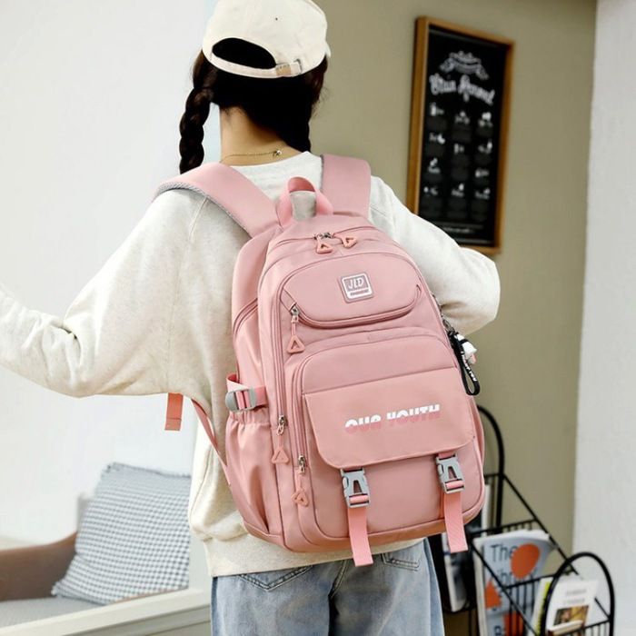 XJYDNCG Cartable Fille Primaire - Sac À Dos Scolaire Enfant - 45x32x22cm - Rose