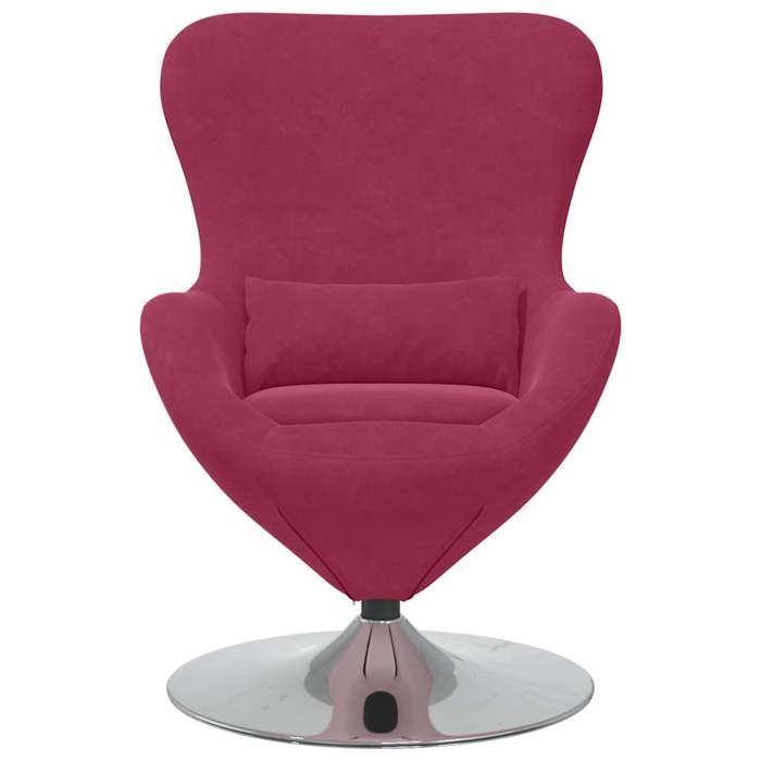 Solde aoûtFauteuil œuf 1 personne Bordeaux 63x73x90 cm - Canapé Simple - Tissu respirant - Velours 16313328