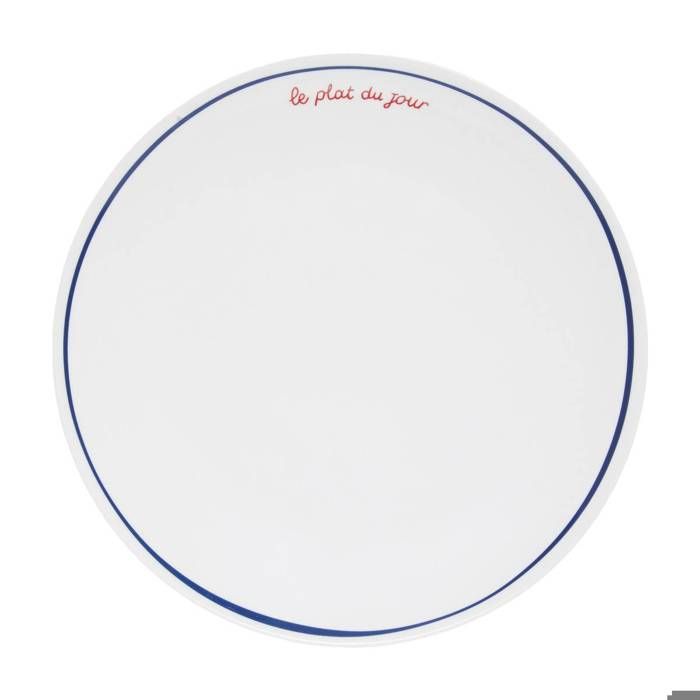 Lot de 6 assiettes plates Fra ronde D.27cm bleu - Atmosphera Créateur dintérieur Lot de 6 assiettes plates Fra ronde D.27cm bleu - Atmosphera Créateur dintérieur