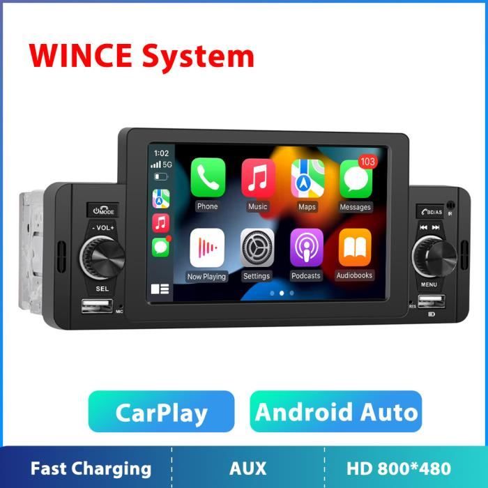 MP5 Carplay autoradio Android 5 ", CarPlay, récepteur FM, Bluetooth