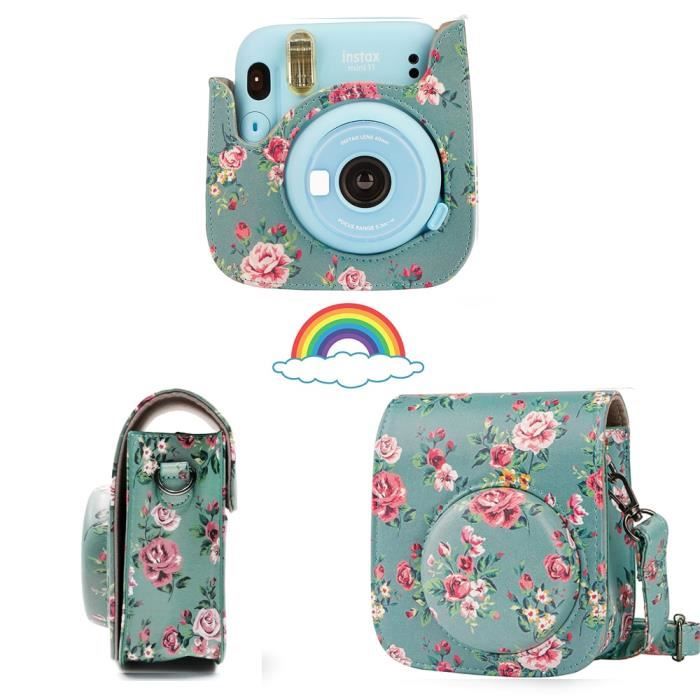 Étui en cuir PU pour appareil photo, sac à bandoulière licorne pour  Fujifilm Instax Mini 9 Mini 8 pochette de protection d'appareil photo à  Film