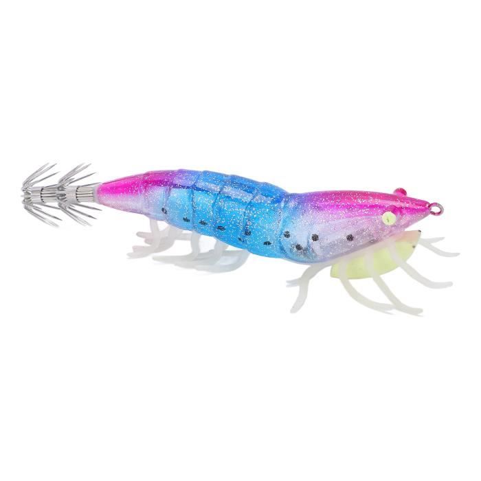 Leurre crevette en bois Glow in the Dark 8 cm avec bruit pour