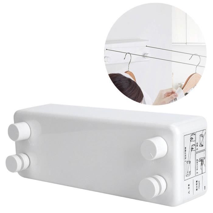 PLA-Corde à linge extensible - mural - étendoir à linge de 4.2 m