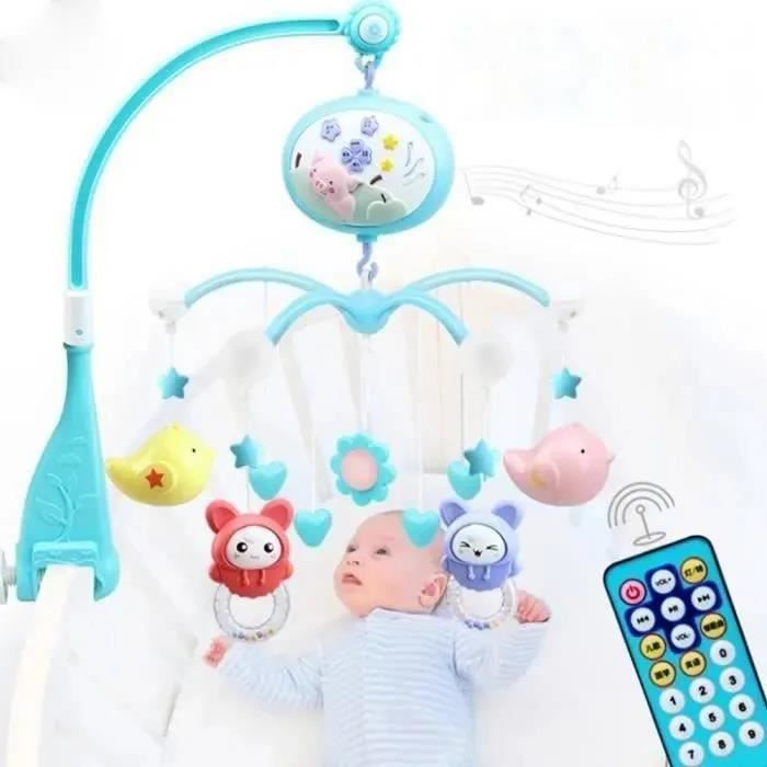 Rose 9pcs Bébé Premier Hochet de Dentition Jouets Bébé Cadeau Ensemble avec Mike Bouteille pour Bébé Nourrisson Nouveau-né 