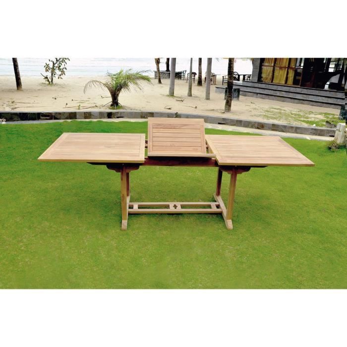 Table Rectangulaire En Teck Brut10 12 Personnes Dimensions De La