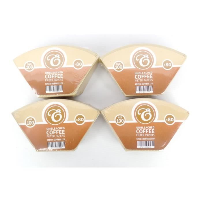 EDESIA ESPRESS 320 filtri in carta non sbiancati a cono misura 100 per Melitta Aromaboy 