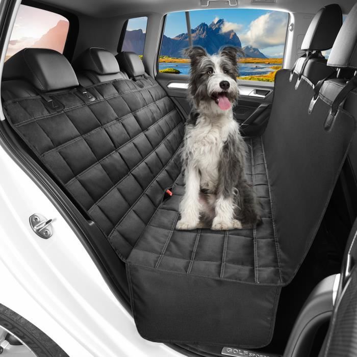 Housse de siège auto pour chien marron sur 1/2 siège arrière Hamac de voiture  pour chien imperméable Lit de voyage pour chien Protecteur de voiture pour  chiens de taille moyenne -  France
