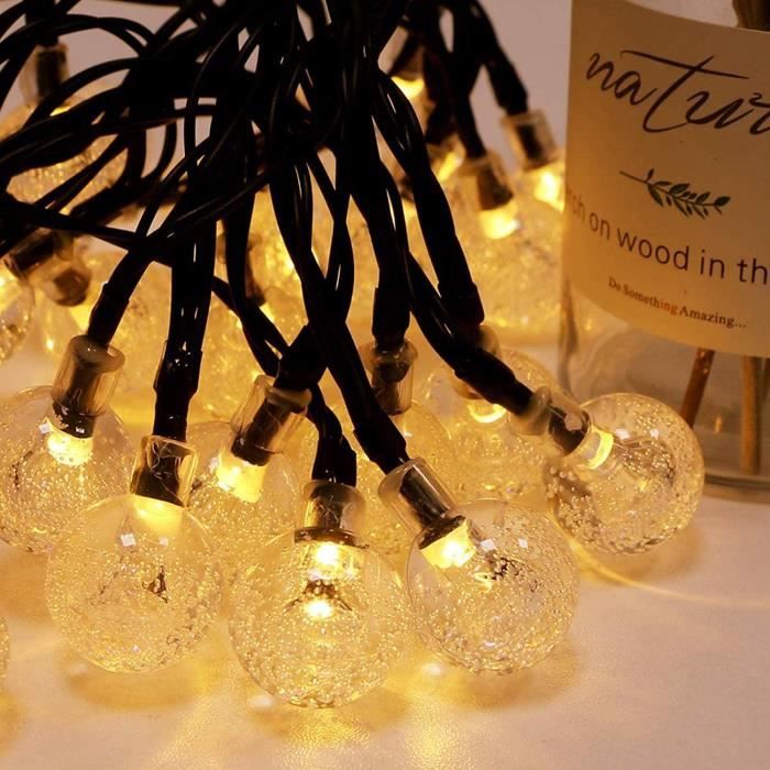 Guirlande Solaire D'extérieur SMARDTV - Luciole 100 Leds Blanc Froid - 11.9m - Métal - Maison