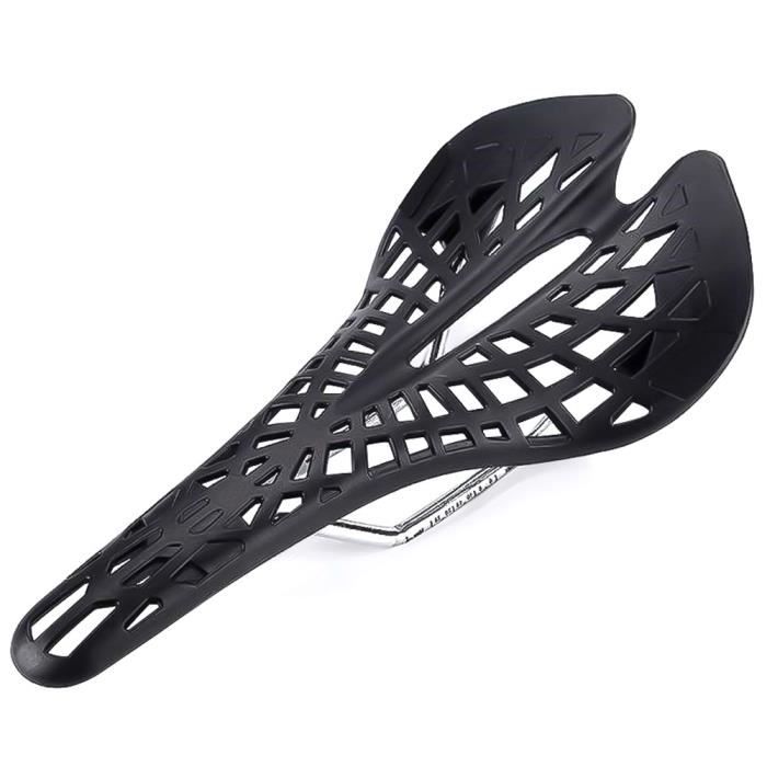 Plastique noir Selle de v lo de route en Fiber de carbone assise creuse pi ces de cyclisme vtt quipemen