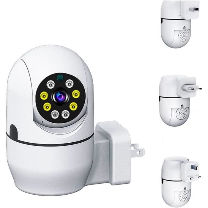 Mini Caméra Espion WiFi Rotative 1080P - Vision Nocturne, Détection De Mouvement - Pour Maison, Bébé, Animaux