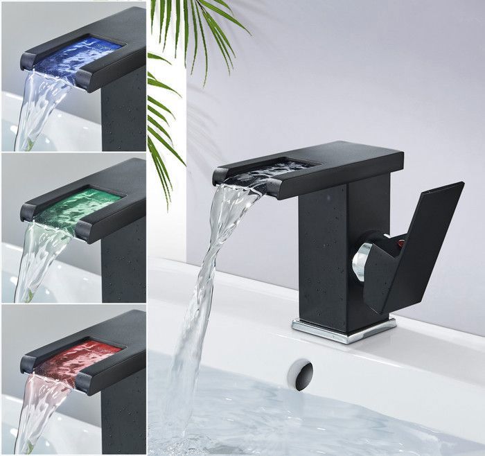 Robinet Salle Bain Haut Cascade Robinet Lavabo Haut Monotrou Chaud Et Froid Mitigeur Lavabo Salle De Bain Chaud Et Froid,blanc Or