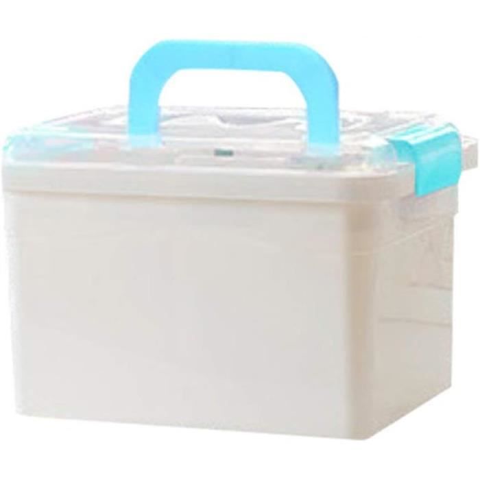 Boîte De Rangement 4 Compartiments Pour Télécommande - ABS Compacte 18x9,9 Cm - Rouge, Jaune, Vert, Gris