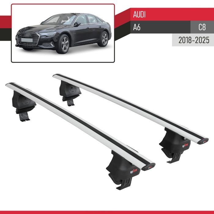 MDAK ACE-2 Dakdrager bagagedrager compatibel met A4 (B9) Avant 2016-2024 Spoorstaven Zwart Aluminium 2 Staven