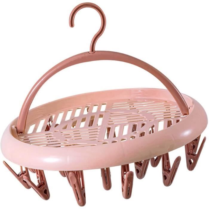 Séchoir À Linge Pliable Portable Avec 12 Clips,Étendoir À Linge En