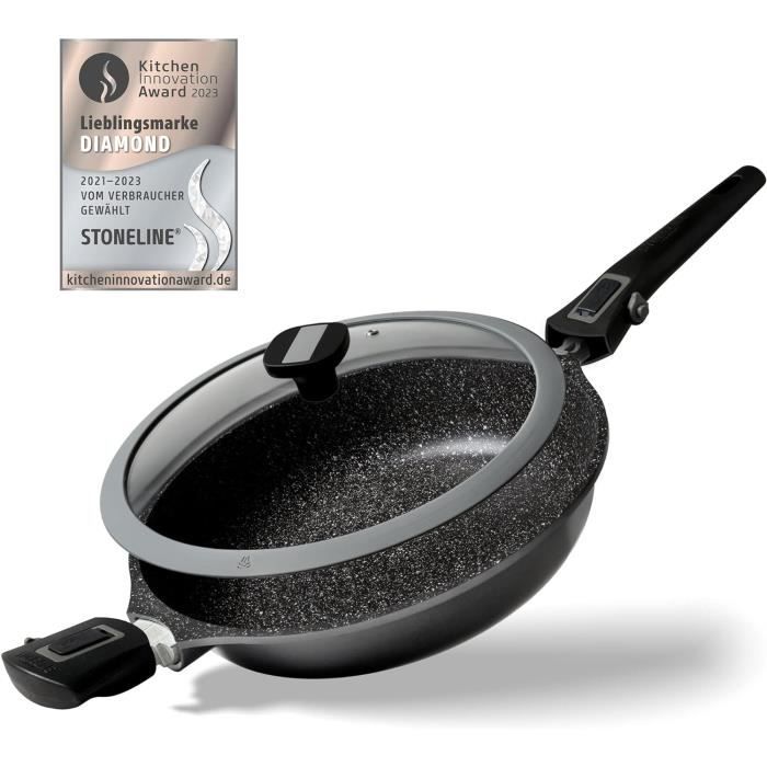 Poêle Cocotte Multifonction Durandal INFINITY 8-en-1 - 28 Cm, 4 L, Compatible Induction, Revêtement Céramique MINERALINO Sans PFAS