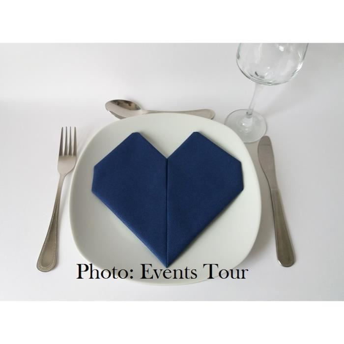 Pliage De Serviette Mariage Coeur Bleu Marine X5 Ref 10040 Achat Vente Serviette Jetable Pliage De Serviette Mariage Cdiscount